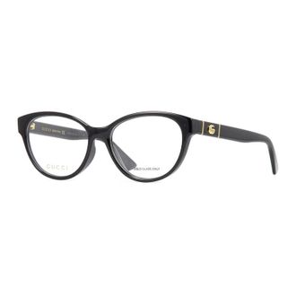 Gucci Oval Full Rim Eyeglasses - Black