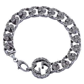 Gucci Interlocking G Chain Bracelet In Silver