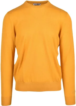 MC2 Saint Barth Yellow Merino-Cashmere Crewneck Sweater