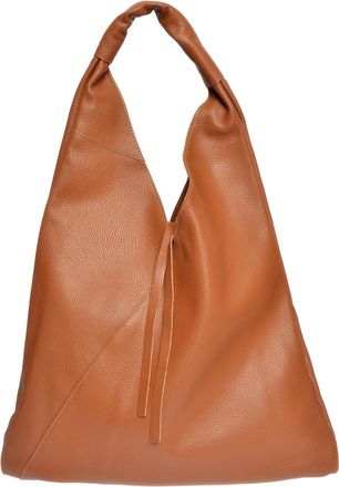 Anna Luchini Brown Rundleer Tas