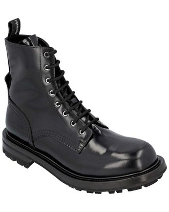 Alexander McQueen Alexander Mcqueen Mens Leather Combat Boot, Never Worn (Authentic Pre-Loved)