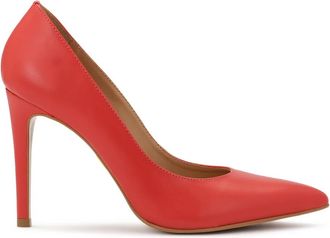 Kazar Rode leren stiletto pumps - Dames - Pumps - Rood - 39 EU - Leer - Schoenen