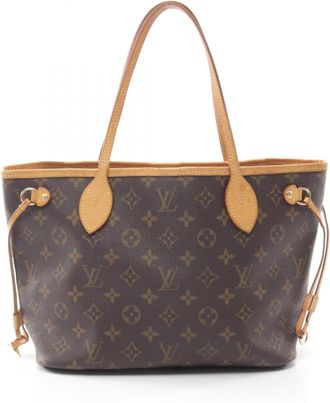 Louis Vuitton Brown Pvc Coated Canvas Leather Handbag Tote Bag (Pre-Owned)