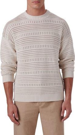Bugatchi Cotton Crewneck Sweater in Chalk at Nordstrom Rack, Size Xx-Large