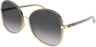 Chlo&eacute; Authentieke Bril met Topkwaliteit - Dames - Zonnebrillen - Grijs - 60 MM - Accessoires