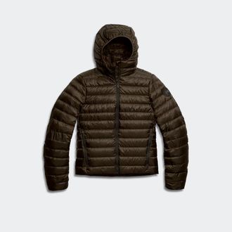 Canada Goose Aethera Hoodie Tonal Disc (Women, Terra, XL)
