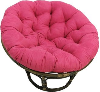 International Caravan Inc Rattan 42-Inch Papasan Chair with Micro Suede Cushion
