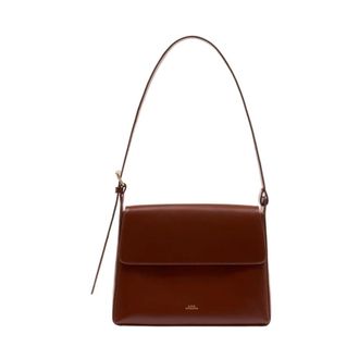 A.P.C. Shoulder Bags, female, Brown, Size: ONE SIZE Virginie Flap Bag