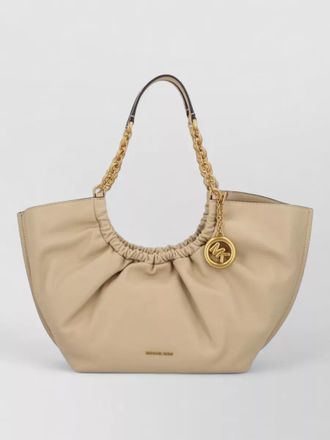 Michael Kors chain strap ruched detail structured tote bag