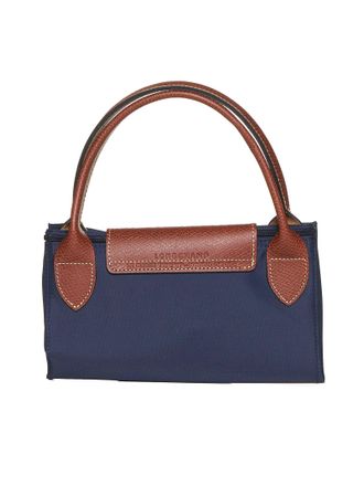 Longchamp Womens Handbag Le Pliage Medium Blue Polyamide Handbags Hand Bags