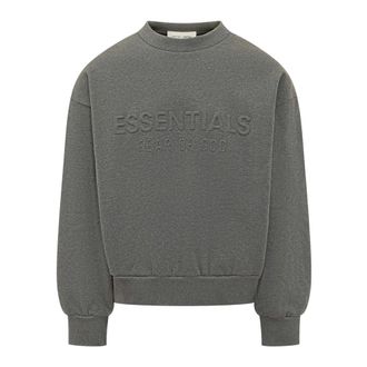Fear of God Sweatshirts, male, Green, Size: S Embossed Classic Crewneck Sweatshirt