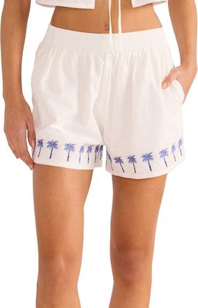 Minkpink Minkpink Isadora Embroidered Linen-Blend Short