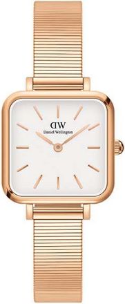 Daniel Wellington Womens DW00100517 Ladies Quadro Studio Rose Gold 22mm Watch - One Size