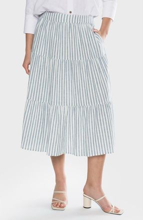 Matty M Emory Tiered Skirt in Denim at Nordstrom, Size X-Small