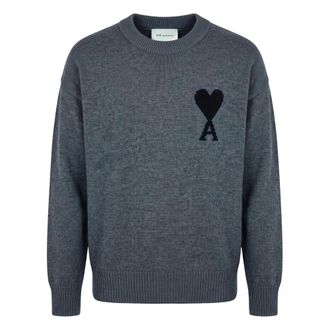 Ami Maglione De Coeur - - Knitwear - Uomo - Grigio - M
