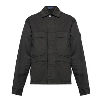 Stone Island Denim Jackets, male, Black, Size: 2XL Denim Shirt With Pockets