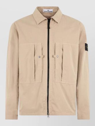 Stone Island cotton ripstop shirt jacket
