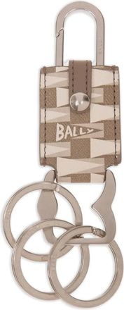 Bally Portachiavi con monogramma - Marrone