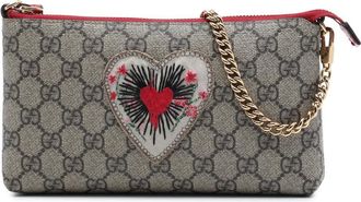 Gucci Pre-owned Gucci GG Supreme Embroidered Heart Chain Pochette Ladies WW0IIRUKVPAY3XXI