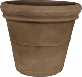 Monacis Jarr&oacute;n Decorativo Xxl Grande, Cl&aacute;sico Y Tradicional, &Oslash;90 X H72 Cm, Fabricado En Pol&iacute;mero Bronce Para &Aacute;rboles Y Plantas Grandes En Jardines Y Terrazas