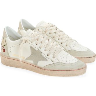 Golden Goose Ball Star Sneaker in Buttercream/White/Platinum at Nordstrom, Size 11Us