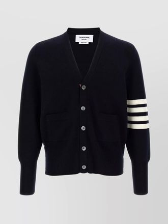Thom Browne wool milano stitch v-neck cardigan
