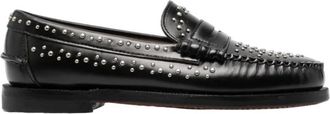 Sebago Studded Leren Instaploafers - Dames - Loafers - Zwart - 36 EU - Schoenen