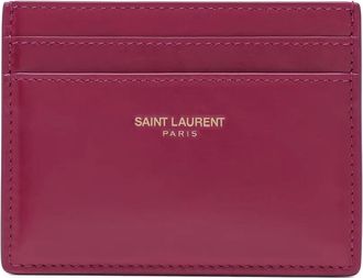 Saint Laurent Pasjeshouder met stiksel - Roze