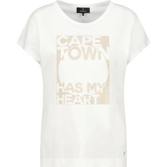 Monari Veelzijdig T-shirt - Dames - Tops - Wit - Maat: 2XL