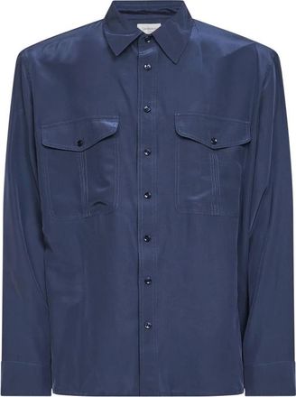 Saint Laurent Casual Shirts, male, Blue, Size: L Saint Laurent Shirts