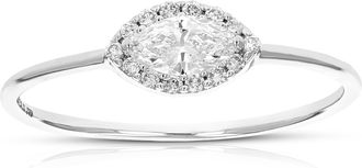 Vir Jewels 1/3 cttw Wedding Engagement Ring for Women, Round Lab Grown Diamond Ring in 14K White Gold, Prong Setting