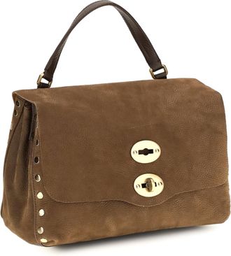 Zanellato Womens Postina Jones Caiman Bag Brown Tartufo Di Norcia Shoulder