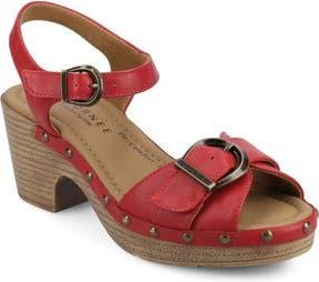 Journee Collection Sisilia Ankle Strap Platform Sandal in Red at Nordstrom Rack, Size 10