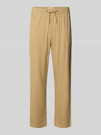 Blend Wide Fit Leinenhose mit Viskose-Anteil Modell Malvin in Beige, Gr&ouml;&szlig;e XXL
