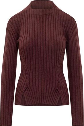 Victoria Beckham Truien & Vesten, Dames, Rood, S, Wol, Rib Jumper