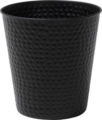 Happimess Axel Modern Minimalist Hammered Steel 2-Gallon Wastebasket in Matte Black at Nordstrom