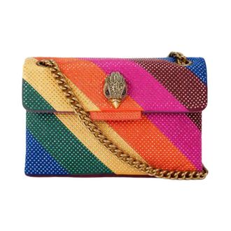 Kurt Geiger Shoulder Bags, female, Multicolor, ONE SIZE, Rainbow Diagonal Striped Crossbody Bag
