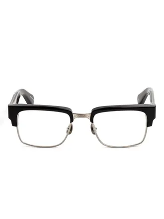 Matsuda browline glasses - unisex - Acetate - 53 - Black