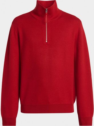 Tom Ford Men & apos;s Double-Face Half-Zip Sweater