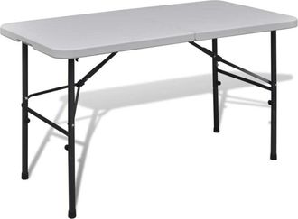 vidaXL vidaXL Foldable Garden Table 122 cm HDPE White