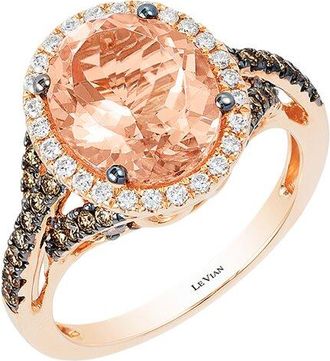 Le Vian 14K Rose Gold 3.07 Ct. Tw. Diamond & Morganite Ring