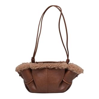 Hereu Tassen, Dames, Bruin, ONE Size, Leer, Schoudertas