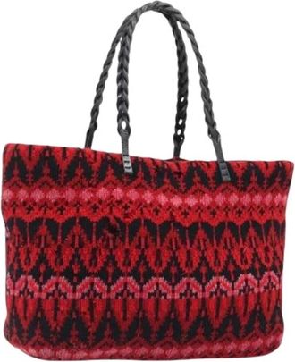 Fendi Pre-owned Vintage Tote Bag - Dames - Vintage Shopper - Rood - ONE Size - Wol - Vintage