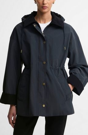 Barbour Evelyn Showerproof Jacket in Dk Navy/birchwood Dress at Nordstrom, Size 12