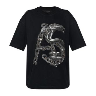 AllSaints Tops, Dames, Zwart, XS, Katoen, Linx Etta T-Shirt