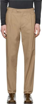 Barena Regular Fit Broek met Verstelbare Taille - Heren - Straight fit broeken - Beige - S - Katoen - Broeken