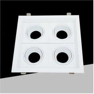 Trade Shop Trade Shop Traesio - Trade Shop - Portafaretto Quadruplo Orientabile Incasso Bianco Per Lampadine Gu10/gu5.3 P33-b4