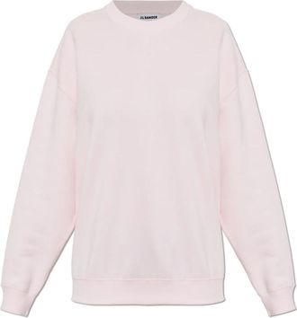 Jil Sander Sweatshirt met opgedrukte logo - Dames - Sweatshirts - Roze - XS - Katoen - Hoodies & sweatvesten