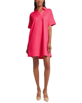 Ming Wang Ming Wang Side Pocket A-Line Cotton Shirt Dress