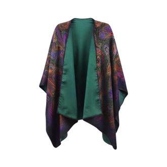 Etro Enveloping Cape - Dames - Jassen - Veelkleurig - Maat: ONE Size Zijde